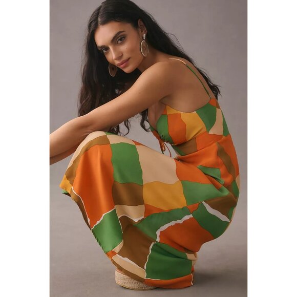 Faithfull The Brand NWT Tempio Midi Dress Costa Smeralda Print Size US 8 - Picture 1 of 10